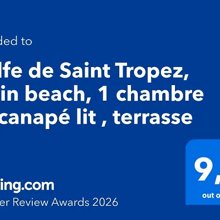 Golfe De Saint Tropez, 5min Beach, 1 , 1 Canape Lit , Terrasse Apartament