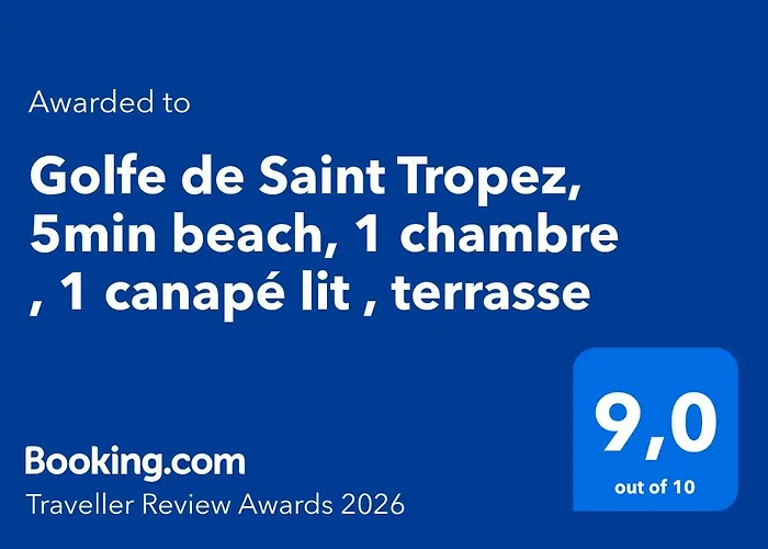 Golfe De Saint Tropez, 5min Beach, 1 , 1 Canape Lit , Terrasse Daire